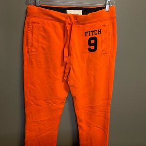 Orange, Men’s Abercrombie and Fitch, Size Large Sweatpant